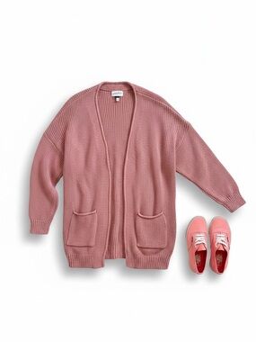 NWT Universal Thread Dusty Rose Open-Front Knit Cardigan. Ladies XL